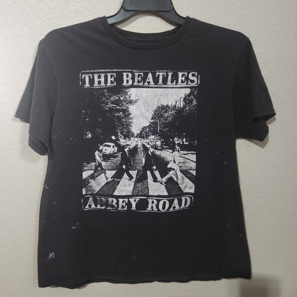 The Beatles Abbey Road Black Graphic T-Shirt L